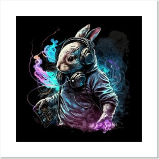 DJ Bunny T-Shirt | Fun and Original Design for Music Fans Posters and Art